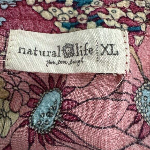 Natural Life Dress Women's Size XL Sleeveless Floral Print Button Front Boho - Picture 13 of 15